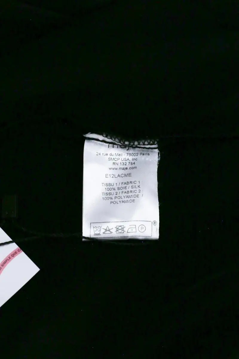 Combishort Maje Noir en Soie