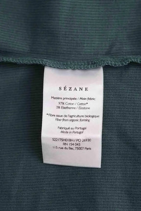 Top sans manche Sézane Vert en Coton