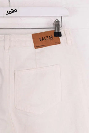 Jean large Balzac Ecru en Coton