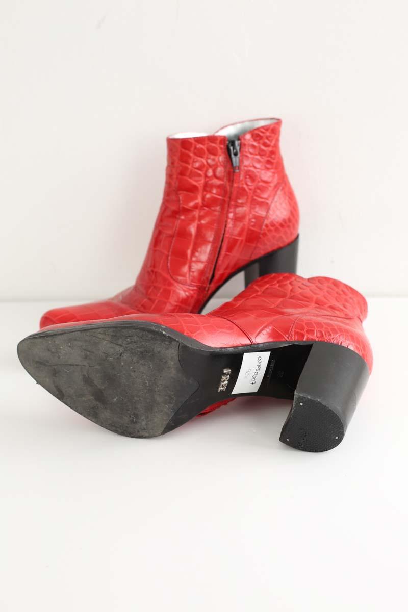 Boots motardes Free Lance  Rouge