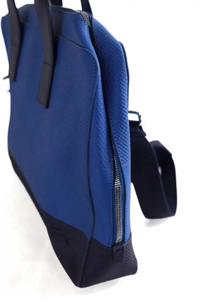 Cartable Lacoste Bleu en Cuir