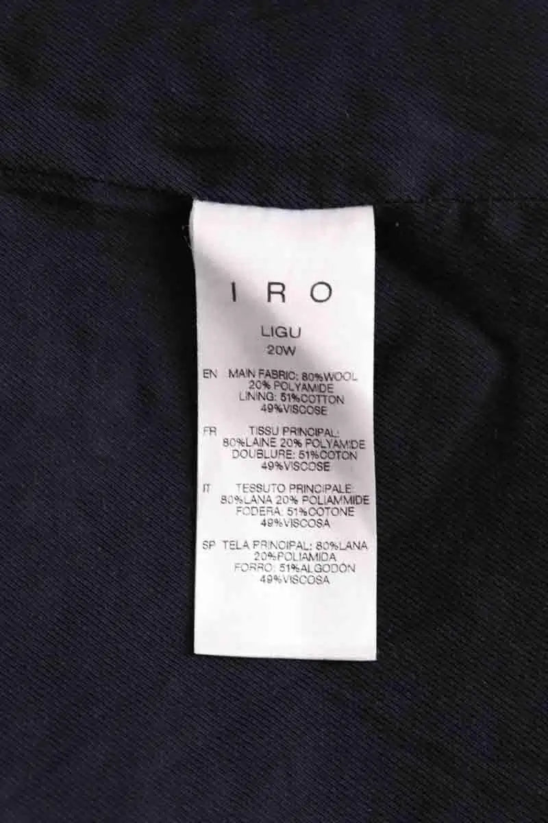 Manteau Iro Noir en Laine