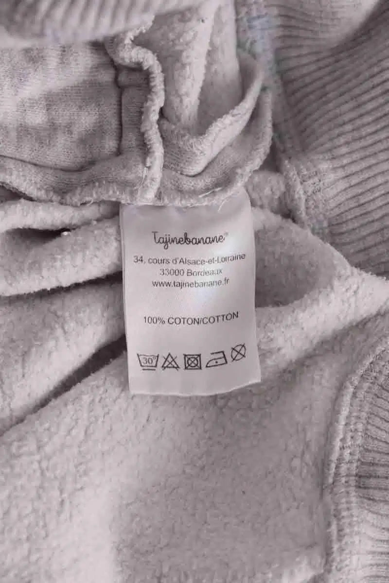Sweatshirt Tajinebanane Gris en Coton