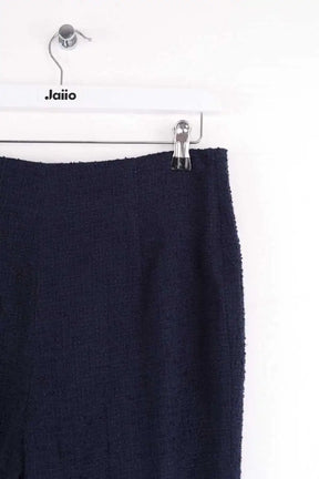 Pantalon droit LK Bennett Marine en Tissu