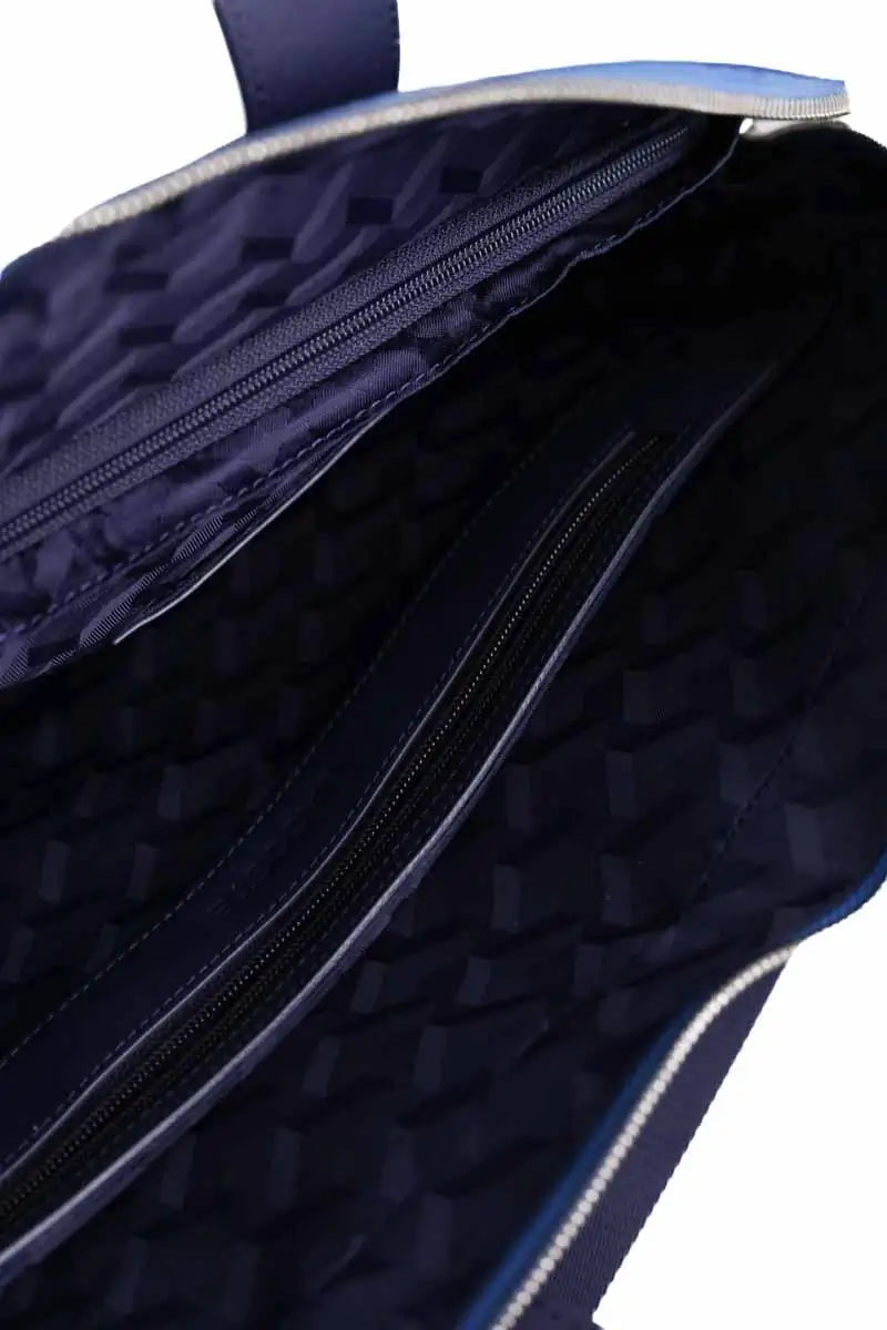 Cartable Lacoste Bleu en Cuir