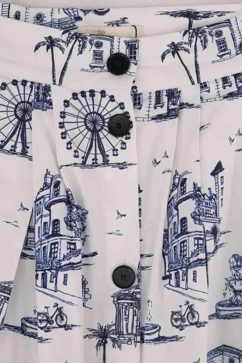 Jupe Maje Blanc en Coton