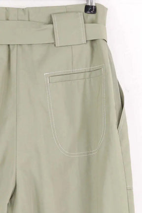 Pantalon Carot Sandro Vert en Coton