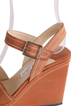 Sandales Jimmy Choo Camel en Cuir