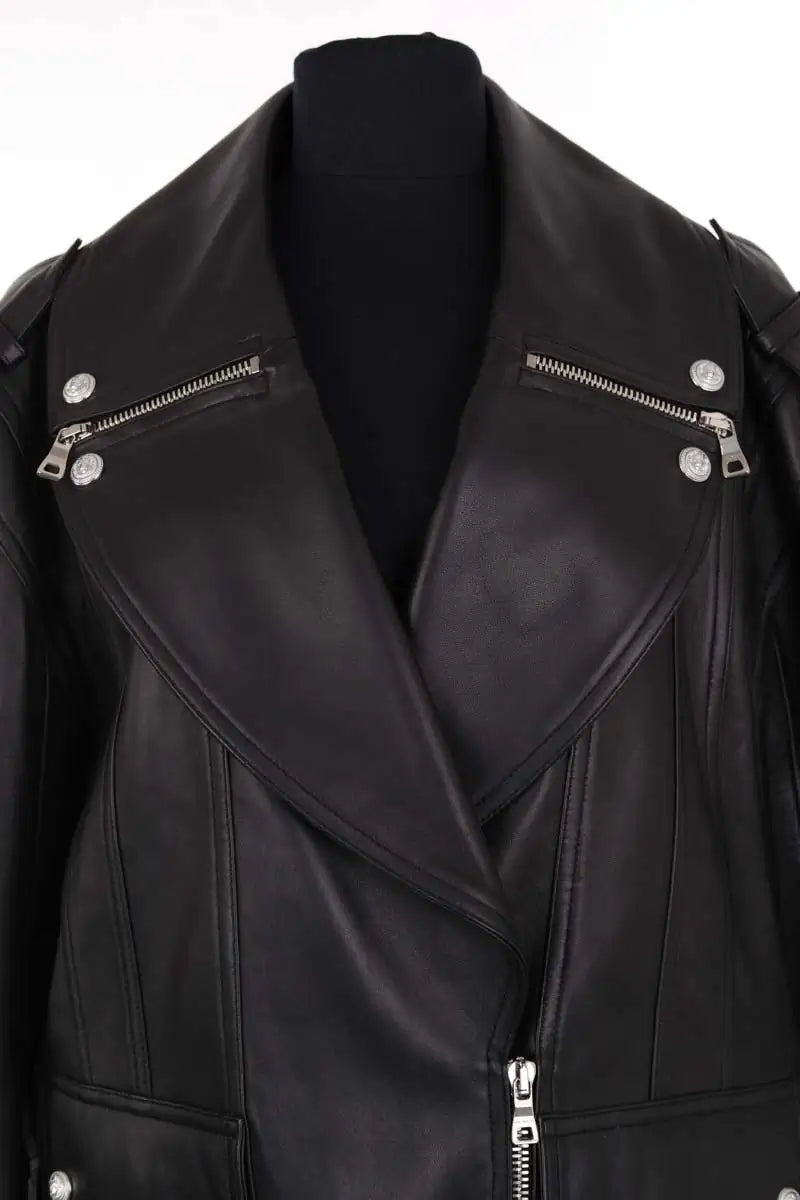 Veste Balmain Noir en Cuir