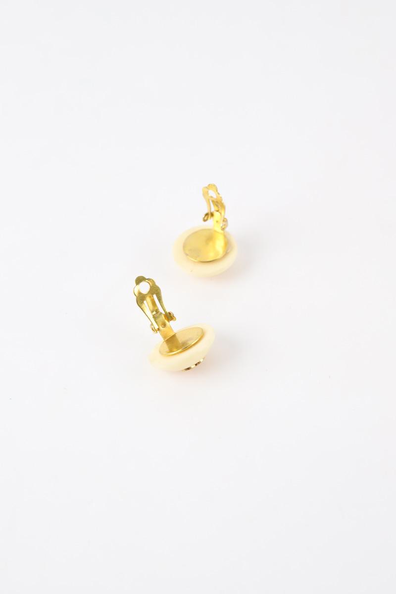 Boucles d'oreilles clips Chanel  Blanc