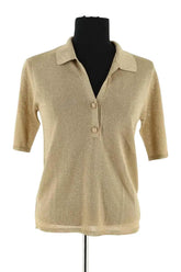 Top Majestic Filatures Doré en Synthétique, taille S - Seconde Main