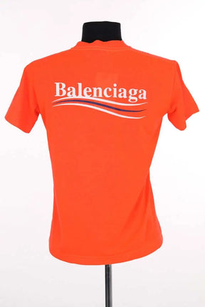 T-shirt Balenciaga Orange en Coton