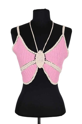 Top Sandro Rose en Viscose, taille M - Seconde Main