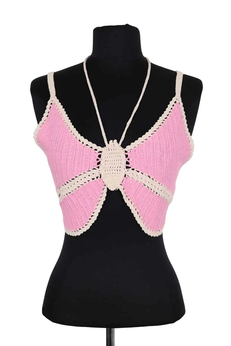 Top Sandro Rose en Viscose, taille M - Seconde Main