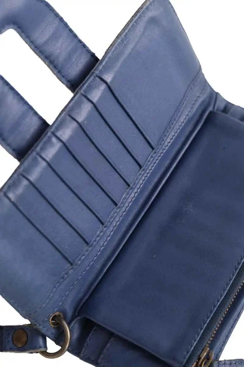 Portefeuille Gerard Darel Bleu en Cuir