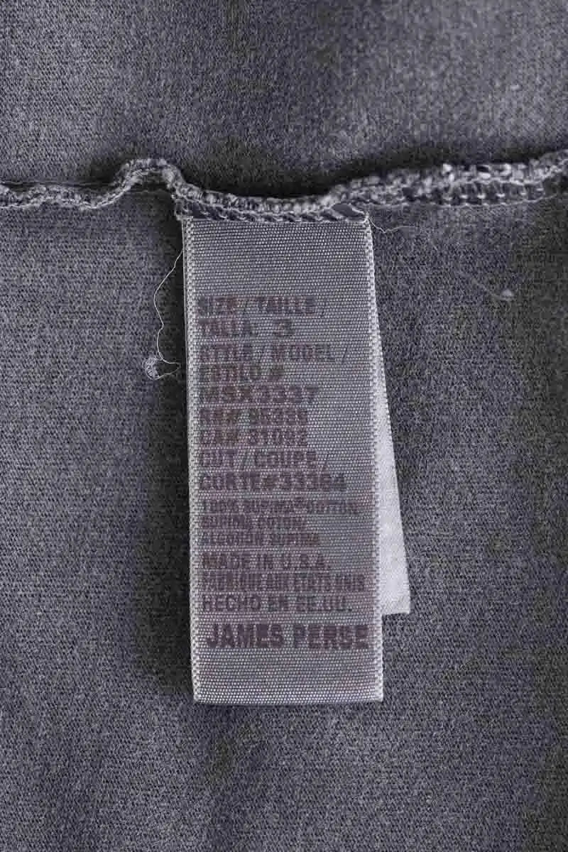 Polo James Perse Anthracite en Coton