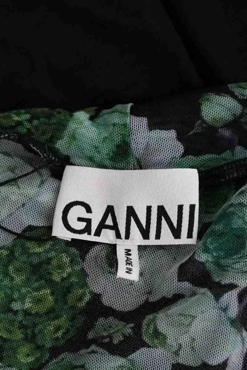 Top Ganni Vert en Synthétique