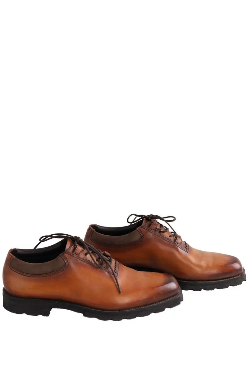 Chaussures à lacets Berluti Camel en Cuir