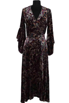 Robe Les Petites Violet en Velours, taille S - Seconde Main