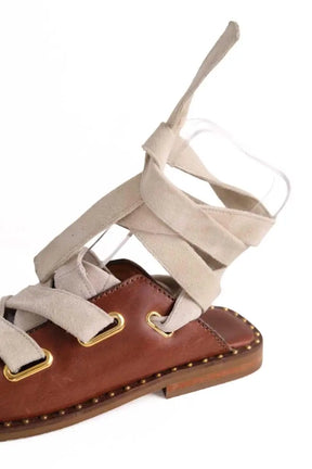 Sandales Maje Marron en Cuir