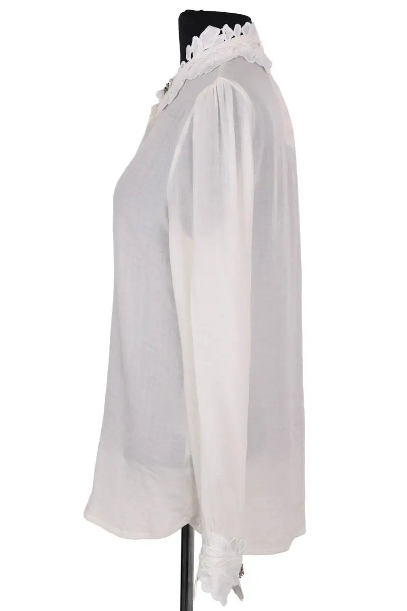 Blouse Maje Blanc en Synthétique
