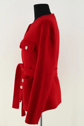 Manteau Maje Rouge en Laine