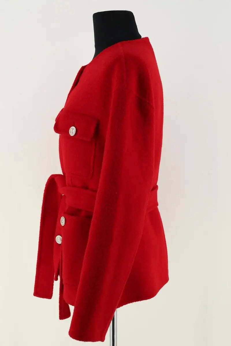 Manteau Maje Rouge en Laine
