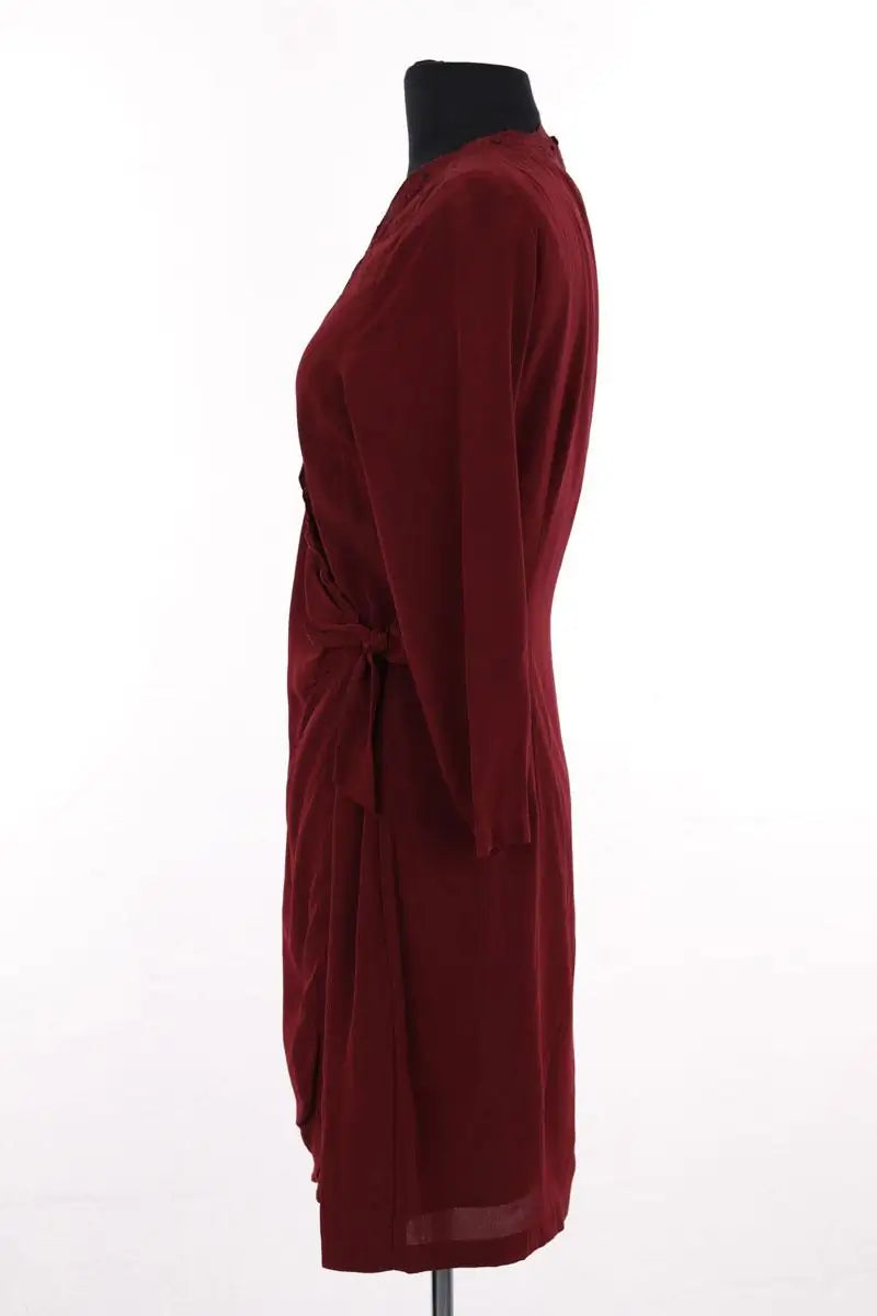 Robe Sézane Bordeaux en Soie