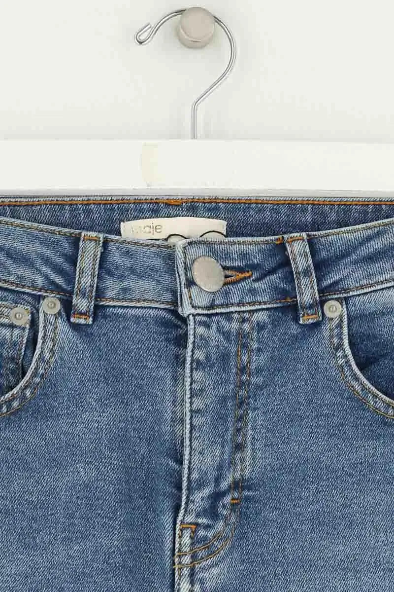 Jean droit Maje Bleu en Coton
