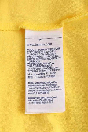 T-shirt Tommy Hilfiger Jaune en Coton