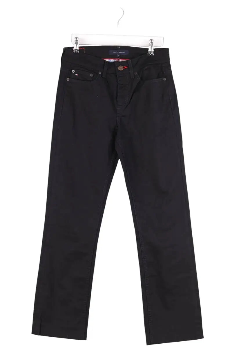Jean droit Tommy Hilfiger Noir en Coton, taille XXS - Seconde Main