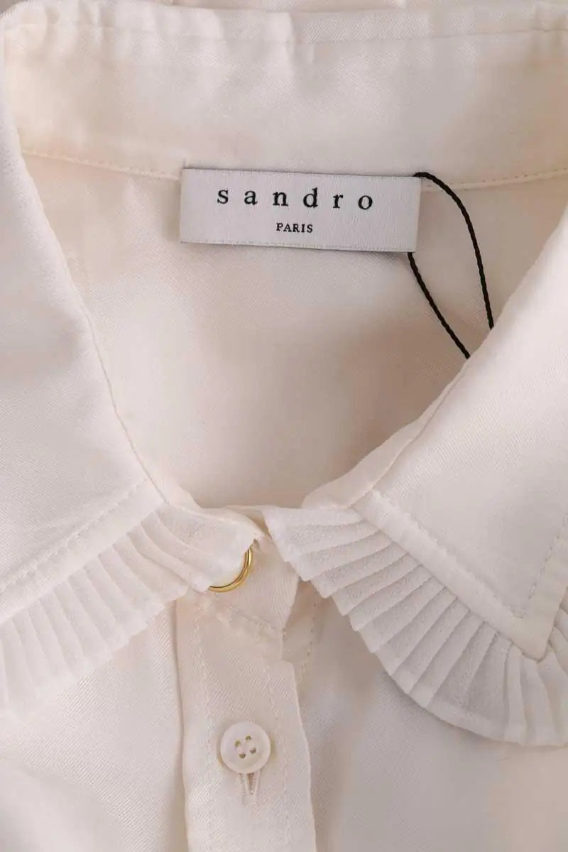 Chemise Sandro Beige en Soie