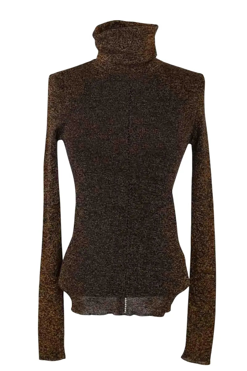 Blouse Saint Laurent Doré en Synthétique, taille M - Seconde Main