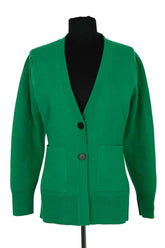 Cardigan Sandro Vert en Laine, taille XS - Seconde Main