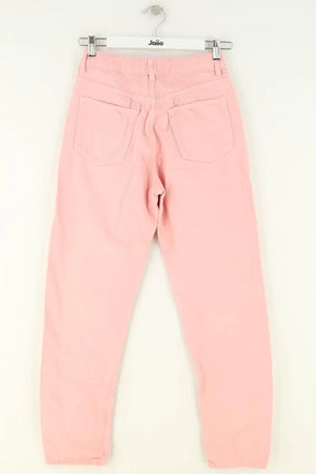 Jean droit Des Petits Hauts Rose en Coton
