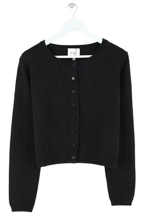 Cardigan Reformation Noir en Coton, taille M - Seconde Main