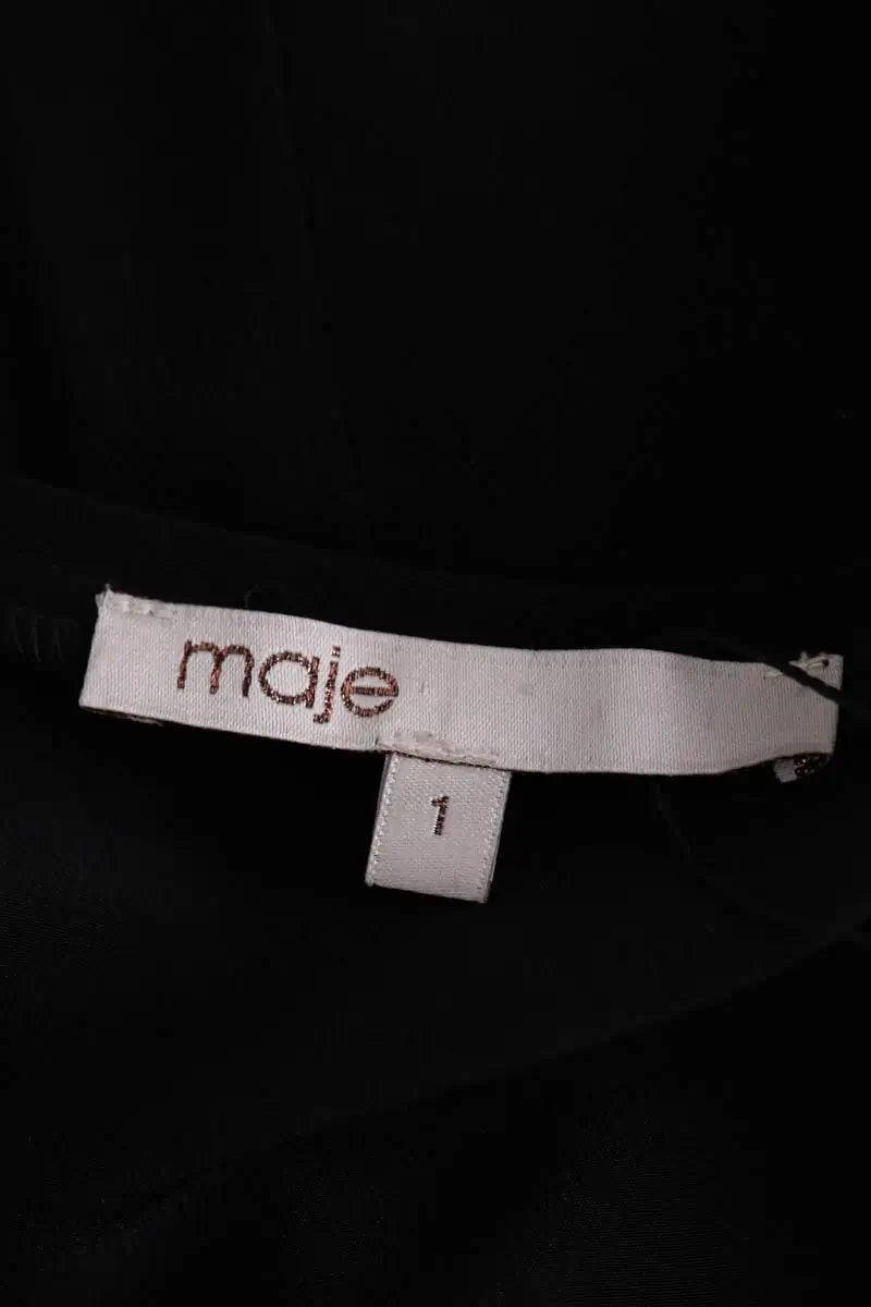 Robe Maje Noir en Soie