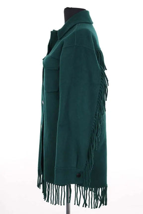 Manteau Sandro Vert en Laine