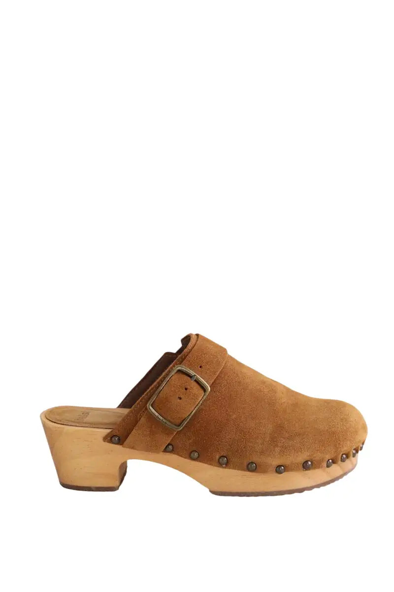 Sabots Ba&Sh Camel en Daim, taille 37 - Seconde Main