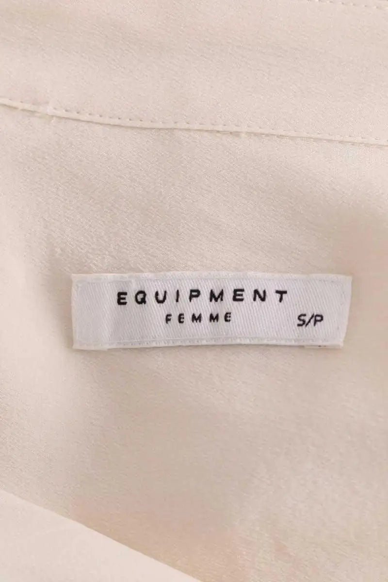 Chemise Equipment Ecru en Soie