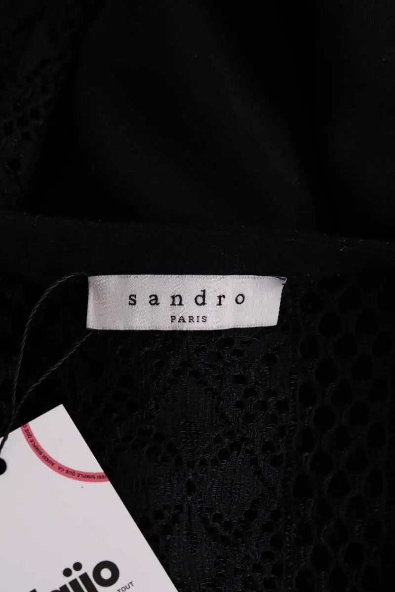 Robe Sandro Noir en Synthétique