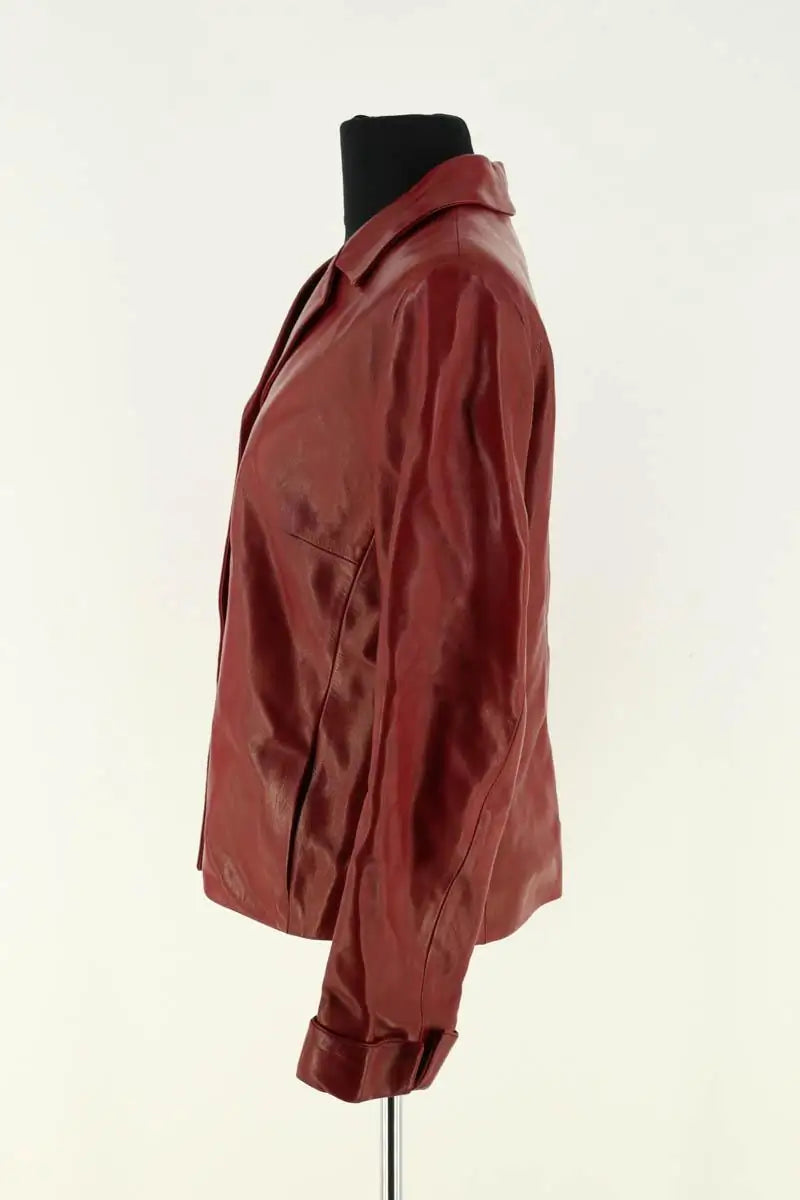 Veste Gerard Darel Rouge en Cuir