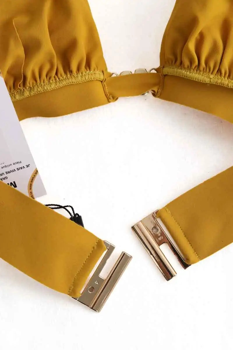 Maillot de bain Pain De Sucre Anea Jaune en Synthétique