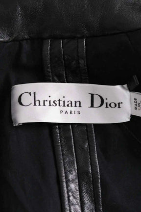 Manteau Dior Noir en Cuir