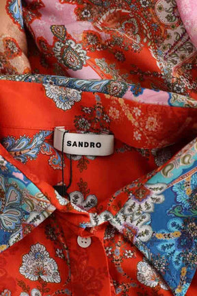 Chemise Sandro  {"state":"generated","value":"Orange","isStale":false} en Viscose