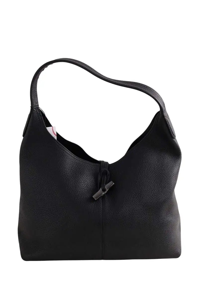 Sac porté épaule Longchamp Roseau Noir en Cuir - Seconde Main