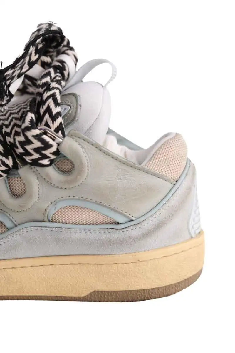 Baskets Lanvin Bleu en Cuir