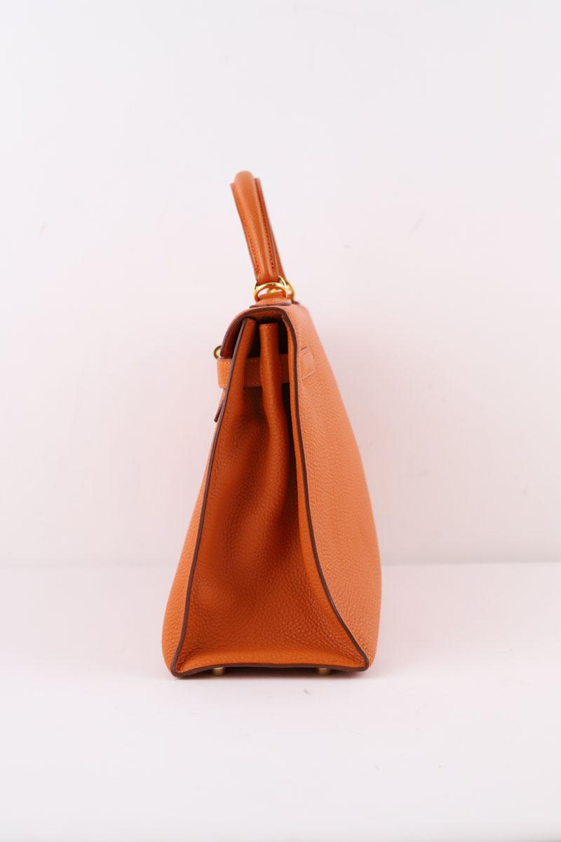 Sacs à main Hermès Kelly 32 Orange