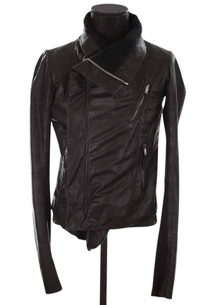 Veste en cuir Rick Owens  Noir