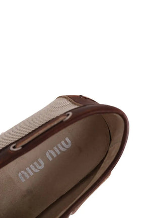 Mocassins Miu Miu Marron en Cuir